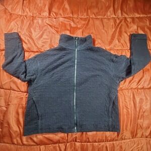 Lululemon Rippled Textured Full Zip Jacket‎ Autumn Black Size 6 MSRP: $149 EUC